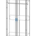 Чертеж Распашной шкаф Лира 17 BMS
