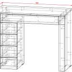 Чертеж Маникюрный стол Марвел-3 BMS