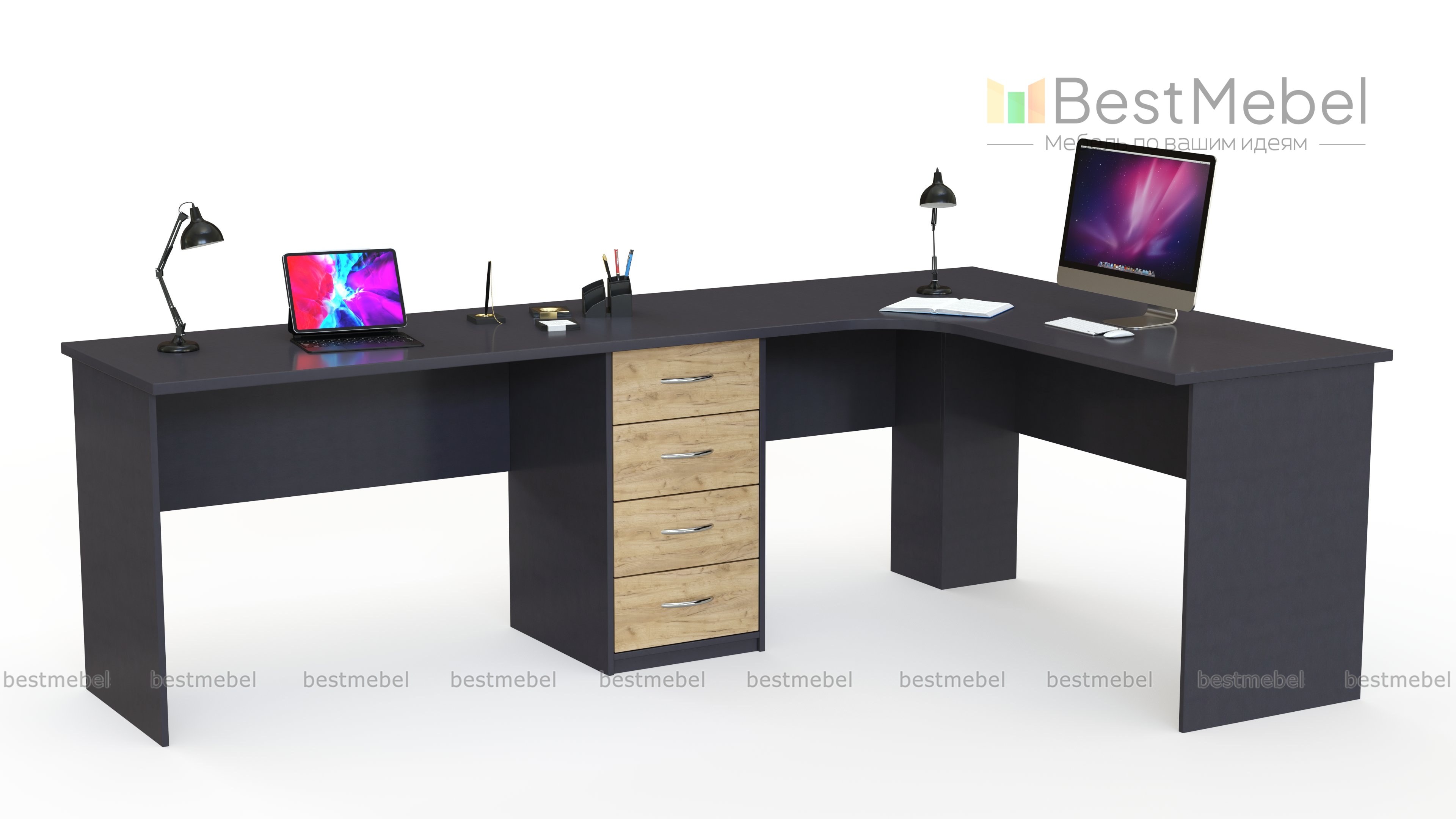 Письменный стол для двоих Веста 3 BMS