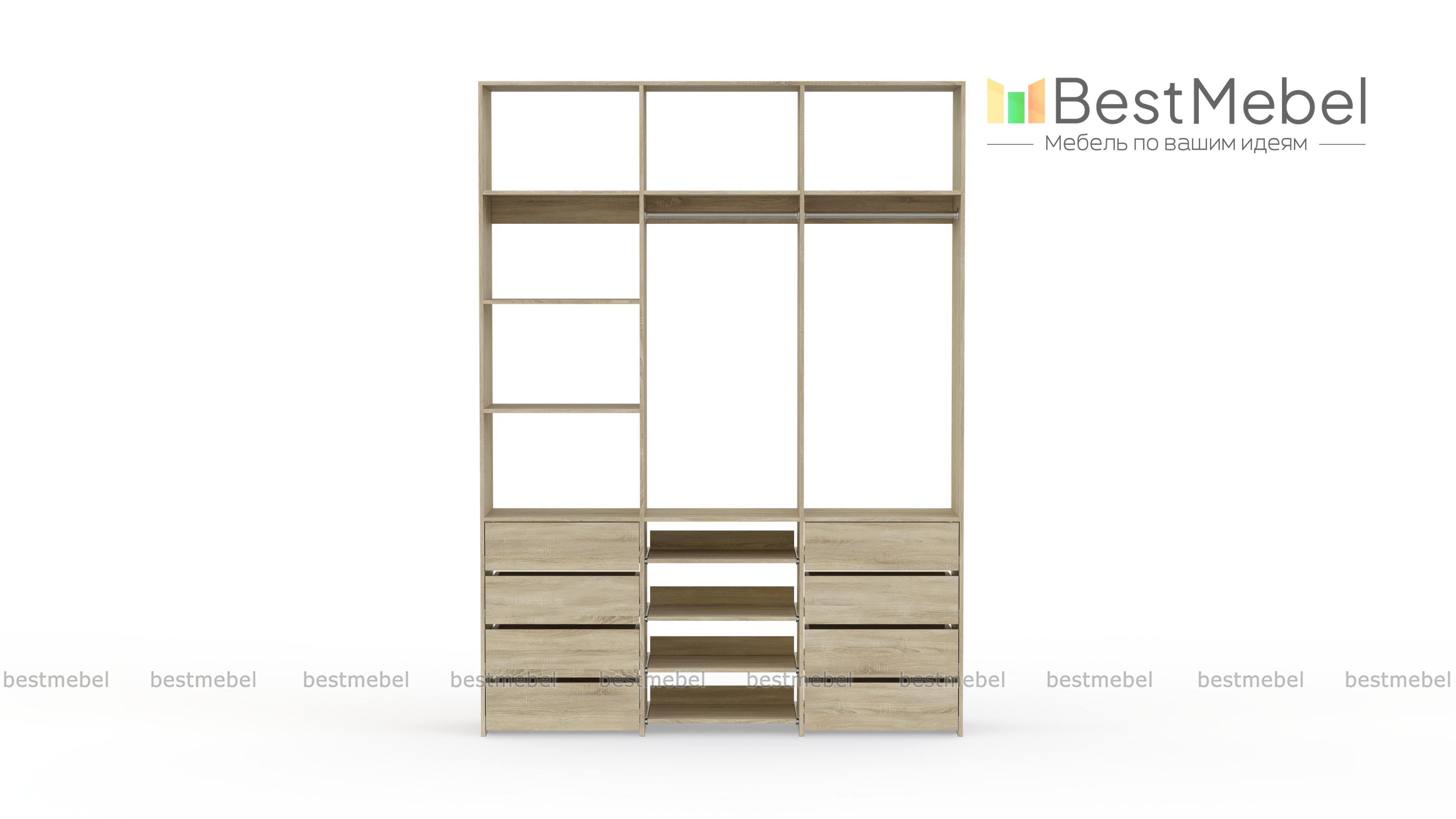 Стеллаж для одежды Мирта 97 BMS - Фото