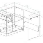 Чертеж Стол угловой компьютерный Прюнс BMS