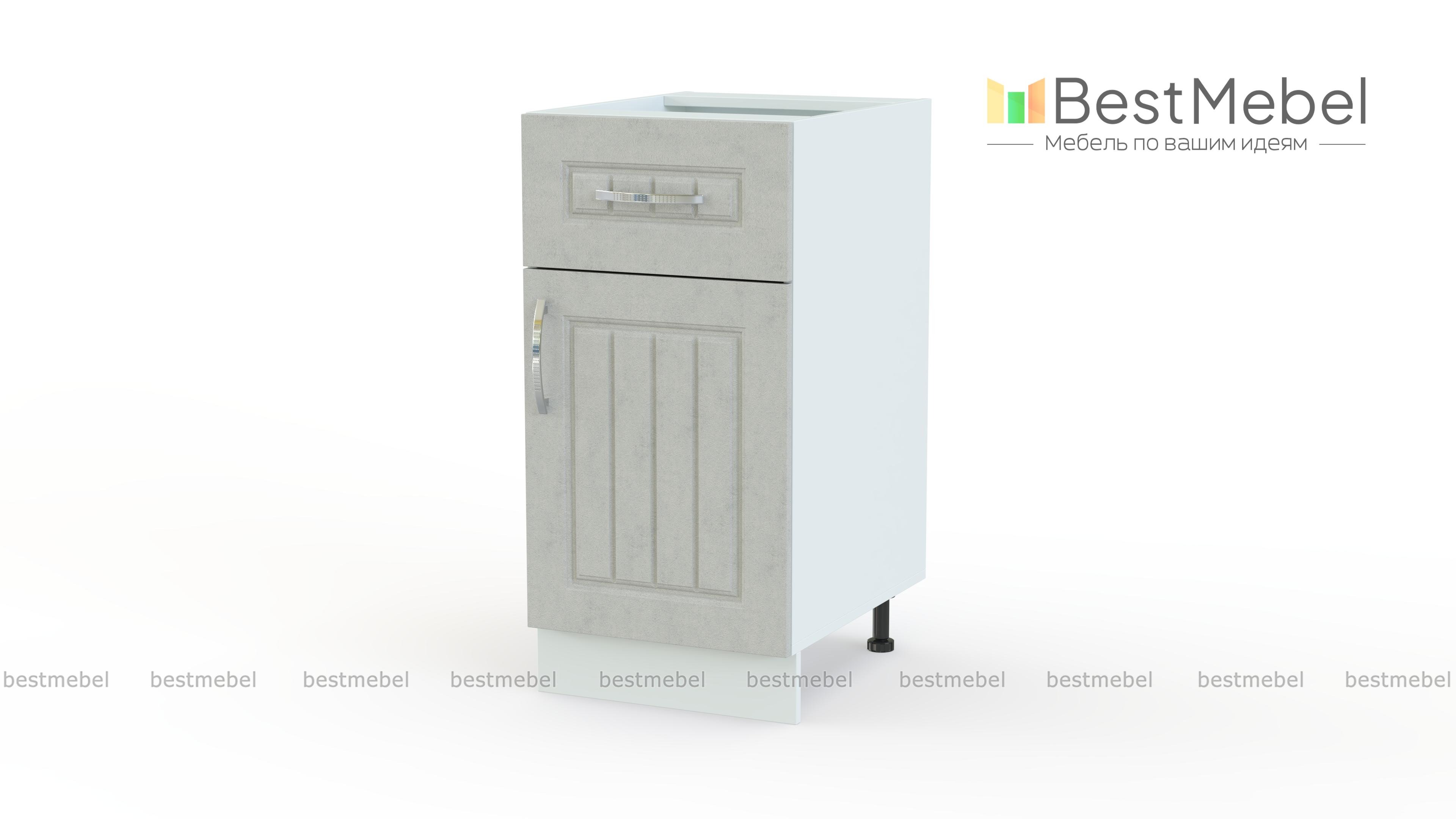 Шкаф напольный Снежная королева с 1 ящиком и дверью BMS - Фото