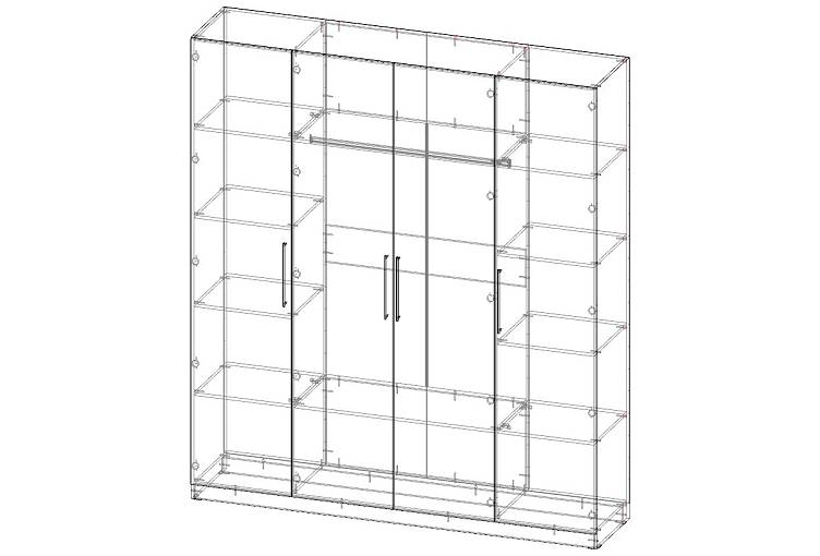 Распашной шкаф Вилета 4 (2200х2500х500)