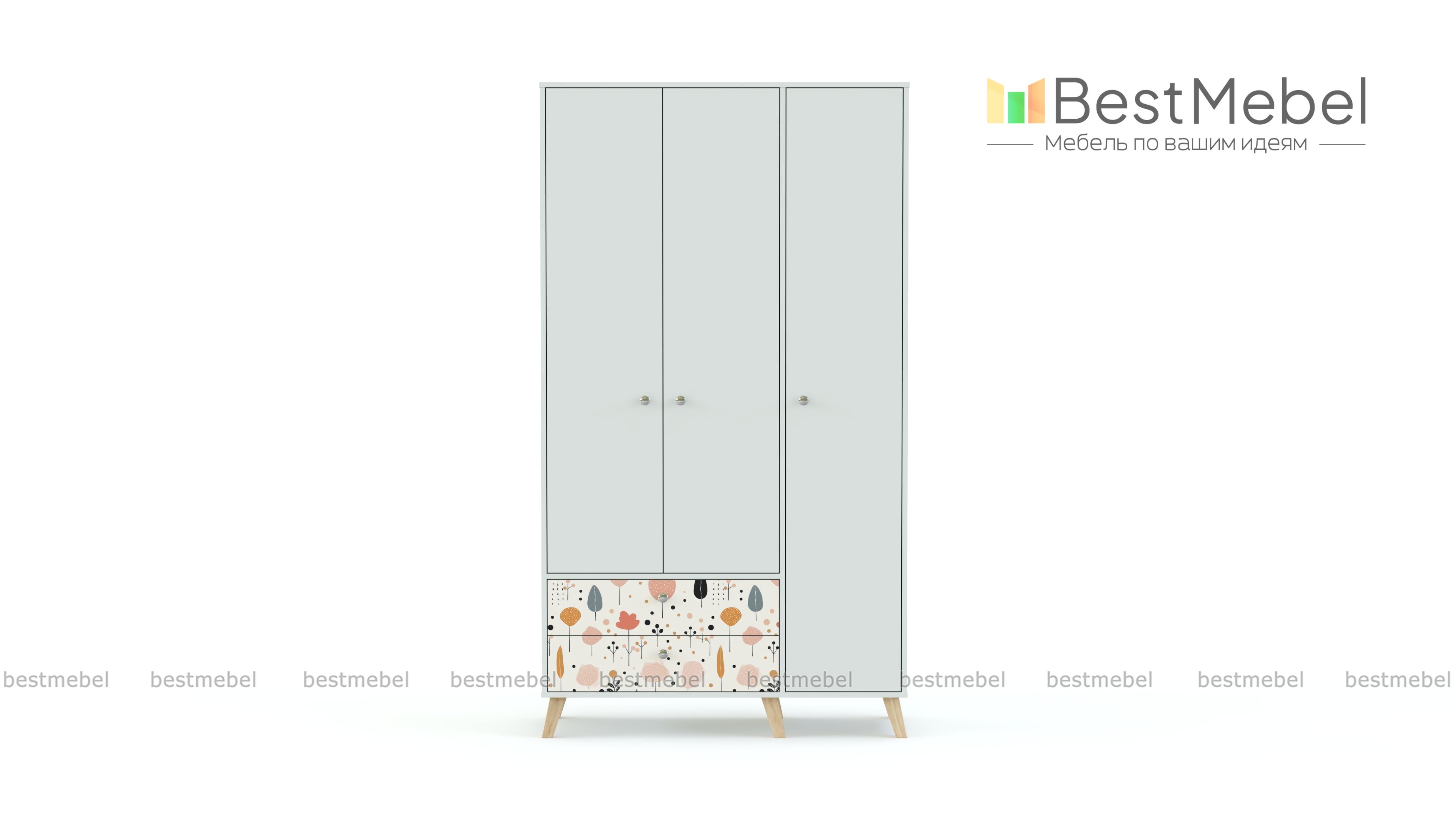 Шкаф распашной Эльза 3 BMS - Фото