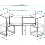 Чертеж Тумба угловая под ТВ Роми 2 BMS