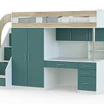 Кровать-чердак с рабочей зоной Мираж 5 BMS - Фото 1