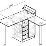 Схема сборки Угловой маникюрный стол Град BMS