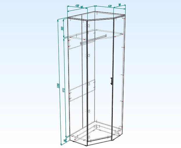 ИН Шкаф угловой (760х2200х400)