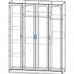 Чертеж Шкаф распашной Классика 4.4з-О BMS