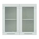 Шкаф навесной 2 двери со стеклом Греция BMS - Фото 2