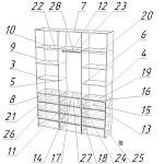 Схема сборки Стеллаж для одежды Мирта 49 BMS