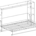 Шкаф-кровать с диваном Пальм 1 BMS